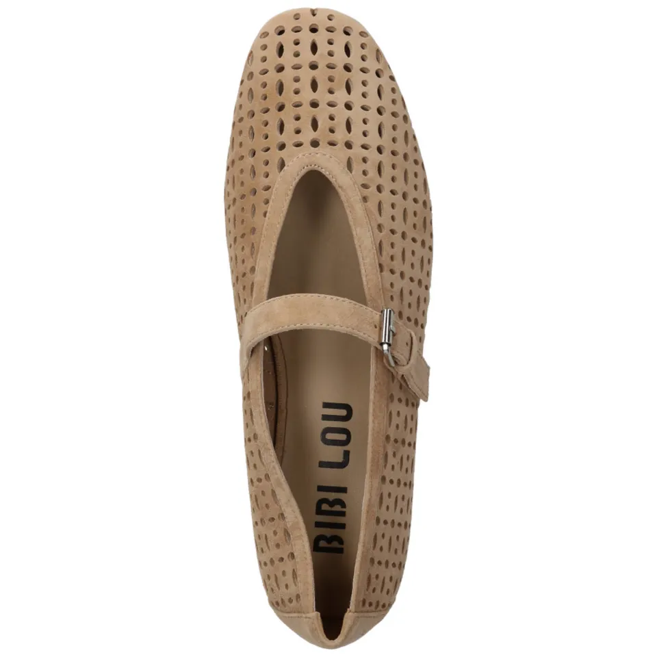Bibi Lou Maia suède ballerina's beige, foto 5
