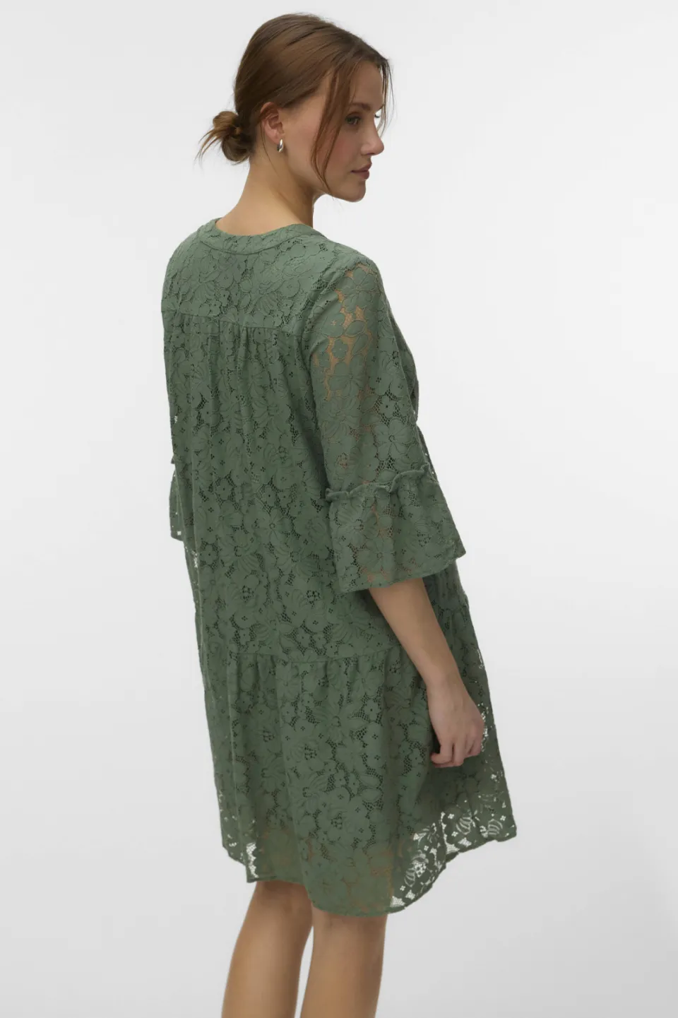 Vero Moda VMHONEY kanten jurk groen, foto 7