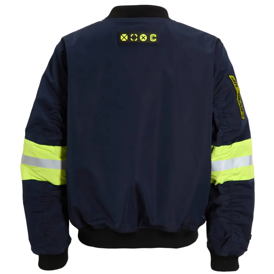 Coolcat Sam bomberjack donkerblauw blauw/geel, foto 3