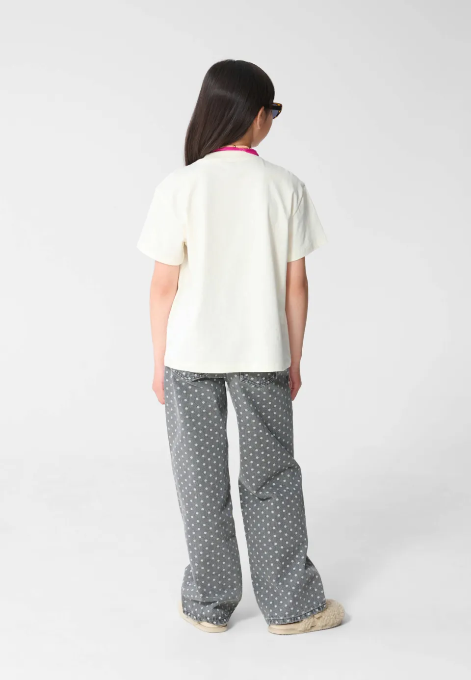 Shoeby wide leg jeans met stippen - grijs, foto 3