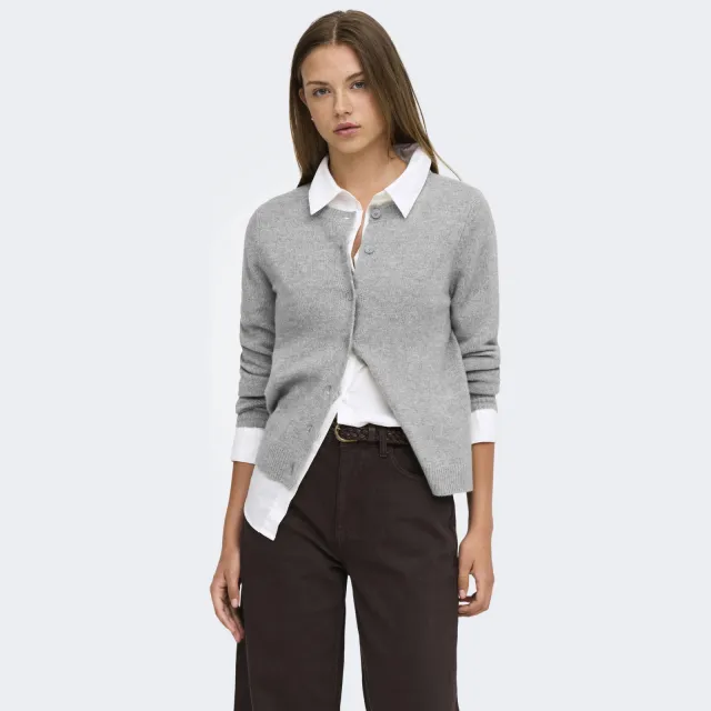 Only gebreid vest - grijs