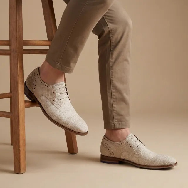 Floris Van Bommel De Stapper veterschoen beige, foto 6