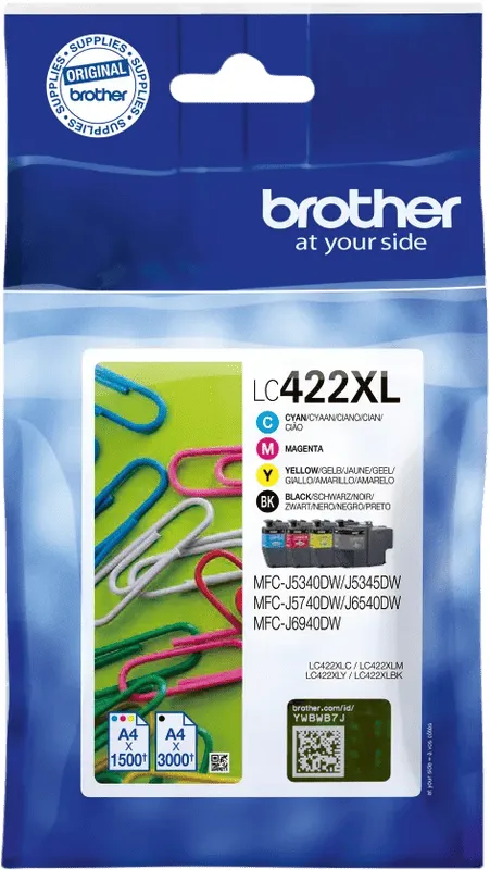 Brother LC-422XLVAL inktcartridge voordeelverpakking zwart