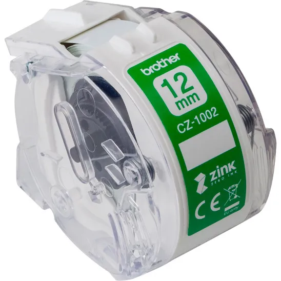 Brother Etiket brother cz-1002 multifunctioneel 12mm 1 rol Overig op wit