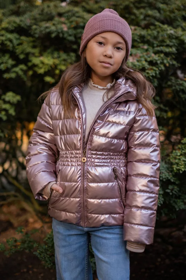 Like Flo quilted winterjas oudroze