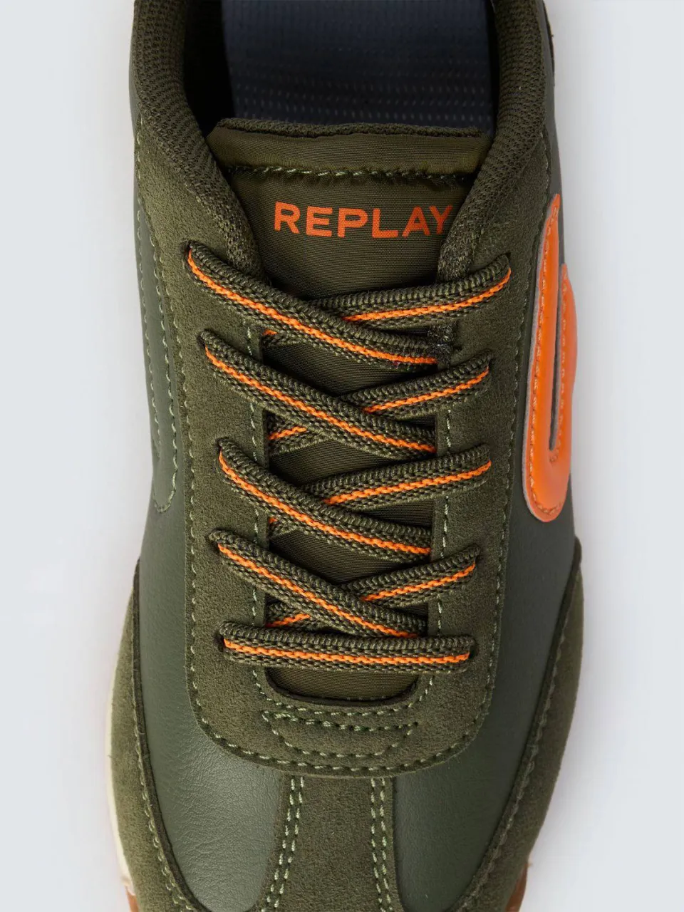 Replay Yard JR 4 Boy sneakers - khaki/oranje, foto 4