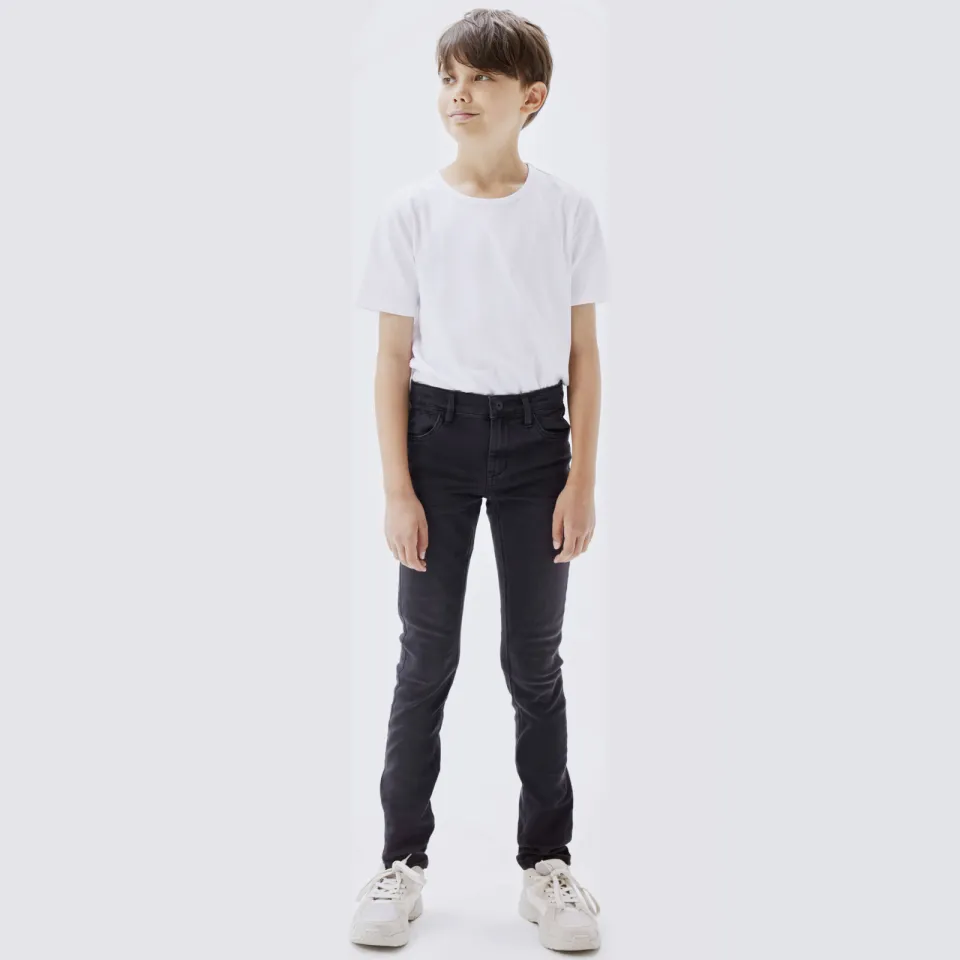 NAME IT KIDS skinny jeans NKMPETE zwart