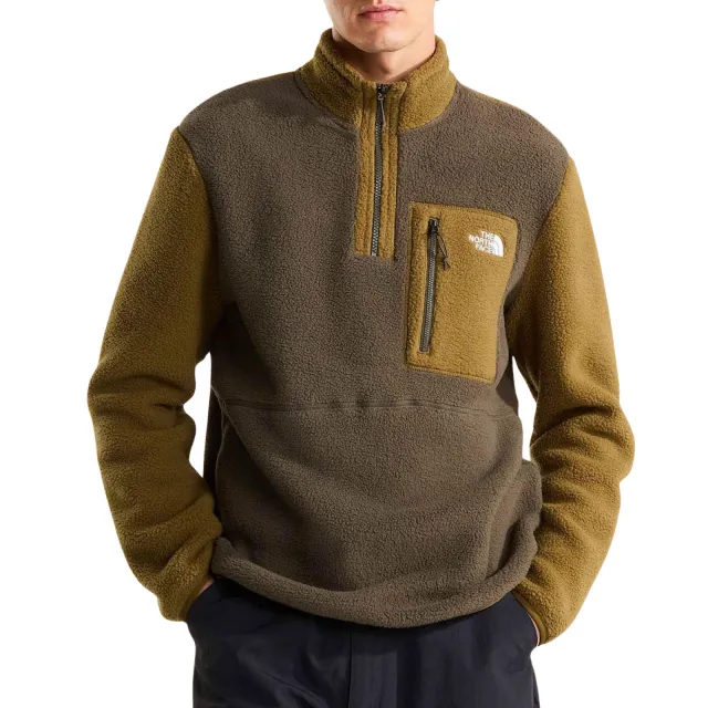 The North Face Yumiori 1/4 Zip Sweater Heren Bruin/Olijfgroen
