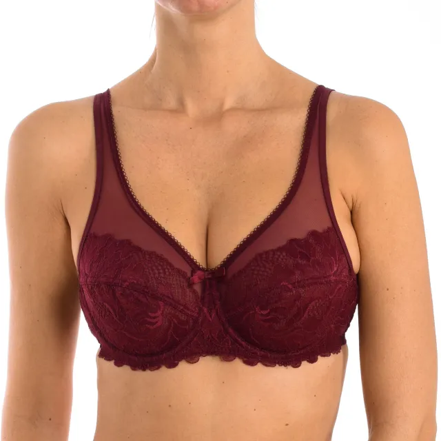 Dim D08H4 voorgevormde bh donkerrood