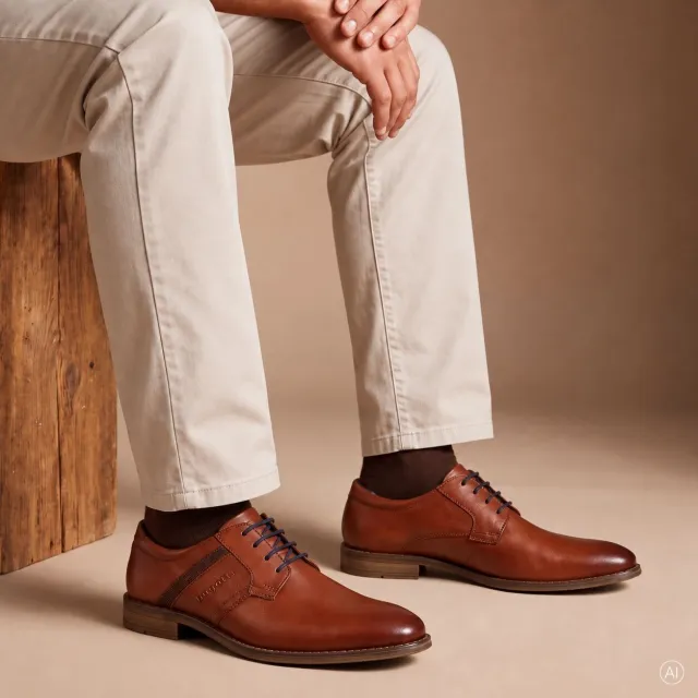 Bugatti Amros veterschoenen cognac, foto 5