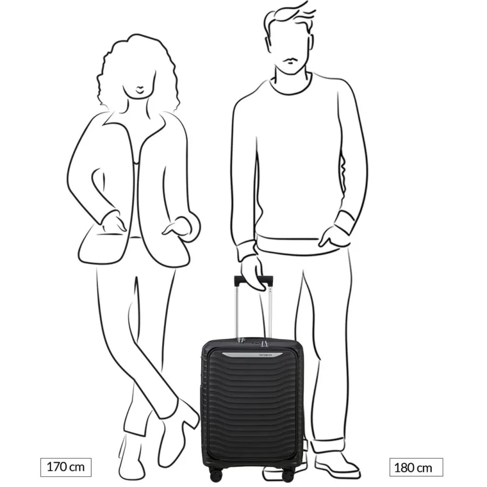 Samsonite Restackd Spinner 55 cm handbagagekoffer zwart, foto 5