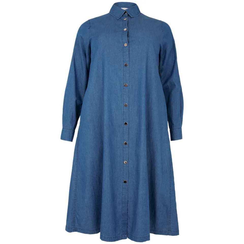 Yoek CHAMBRAY blouse-jurk blauw, foto 2