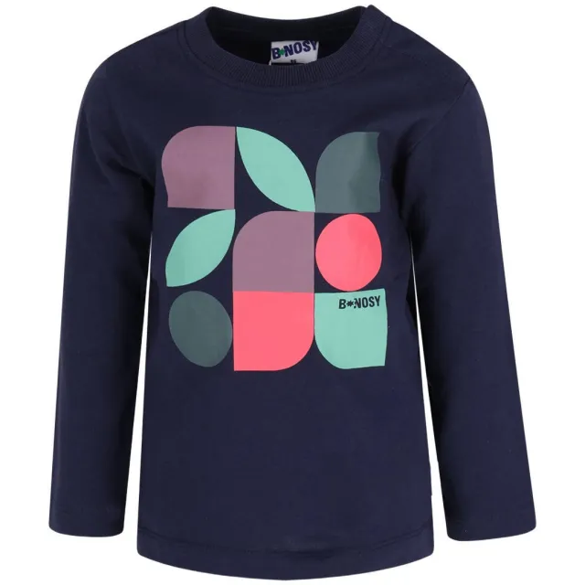 B.Nosy aansluitende longsleeve met print donkerblauw, foto 2