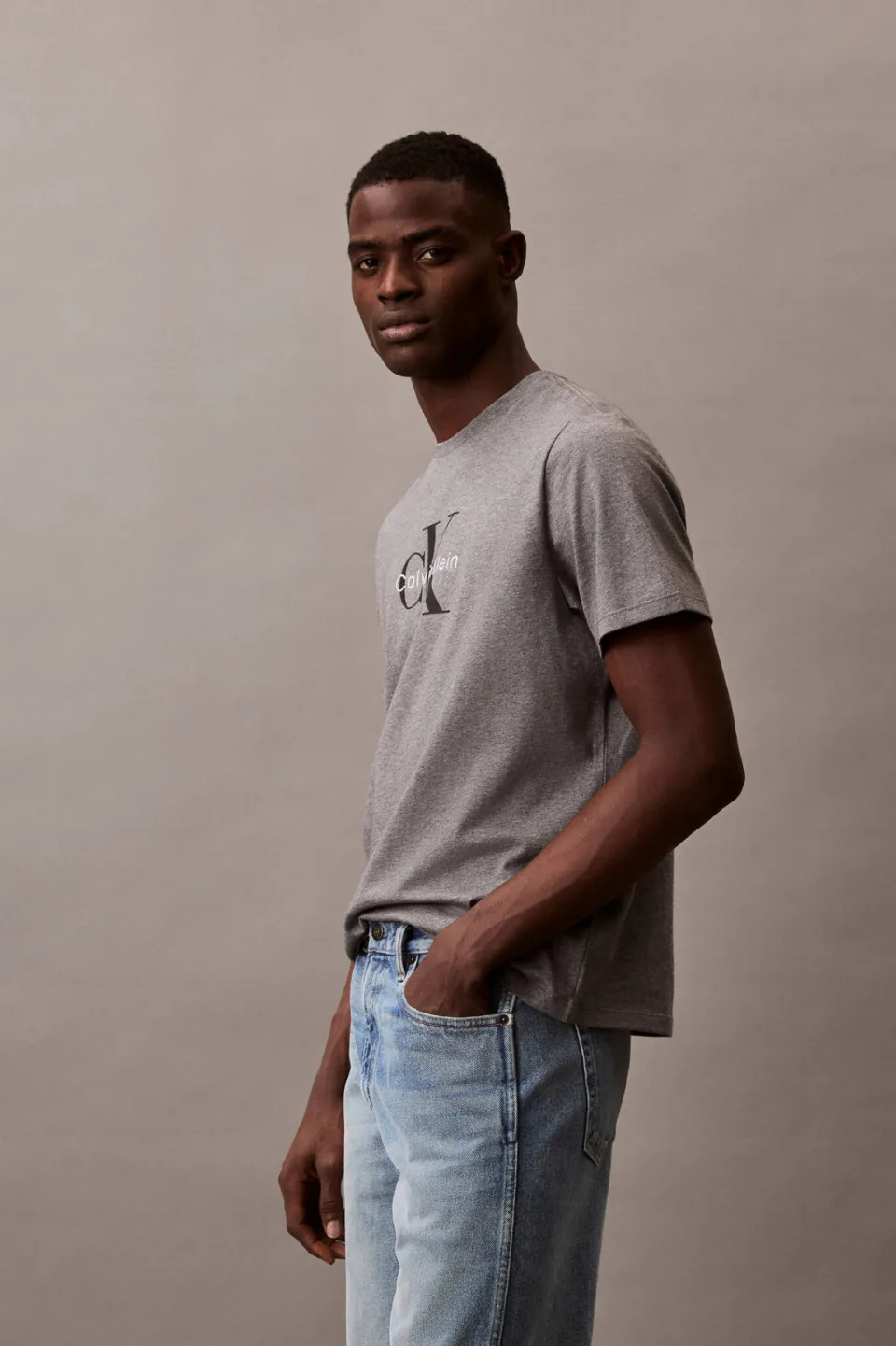 Calvin Klein JEANS oversized T-shirt grijs, foto 6