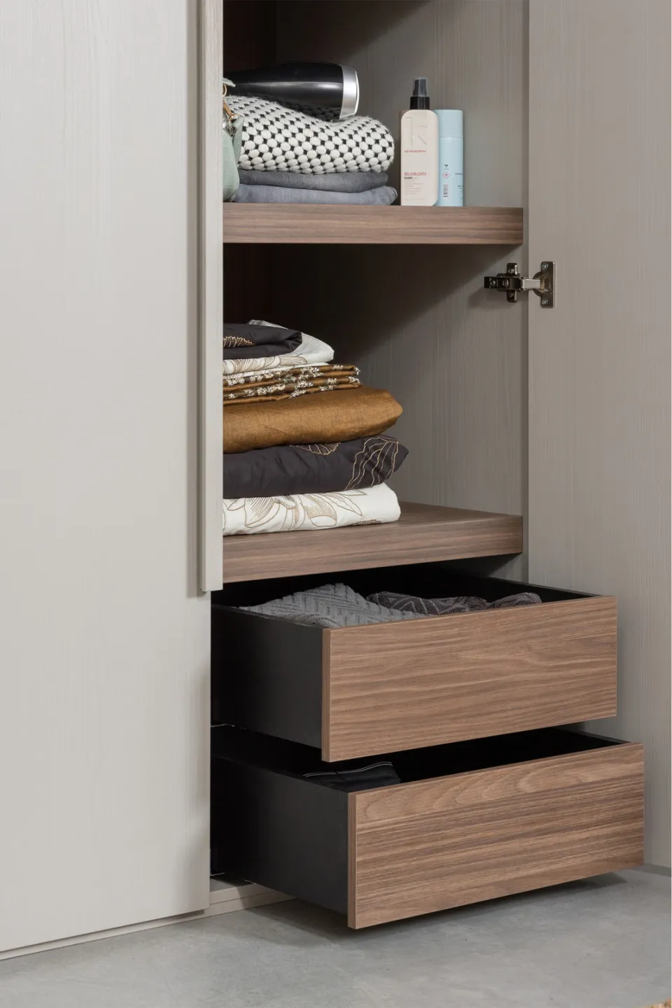 WOOOD Rens kledingkast 2-deurs pebble grey, foto 7