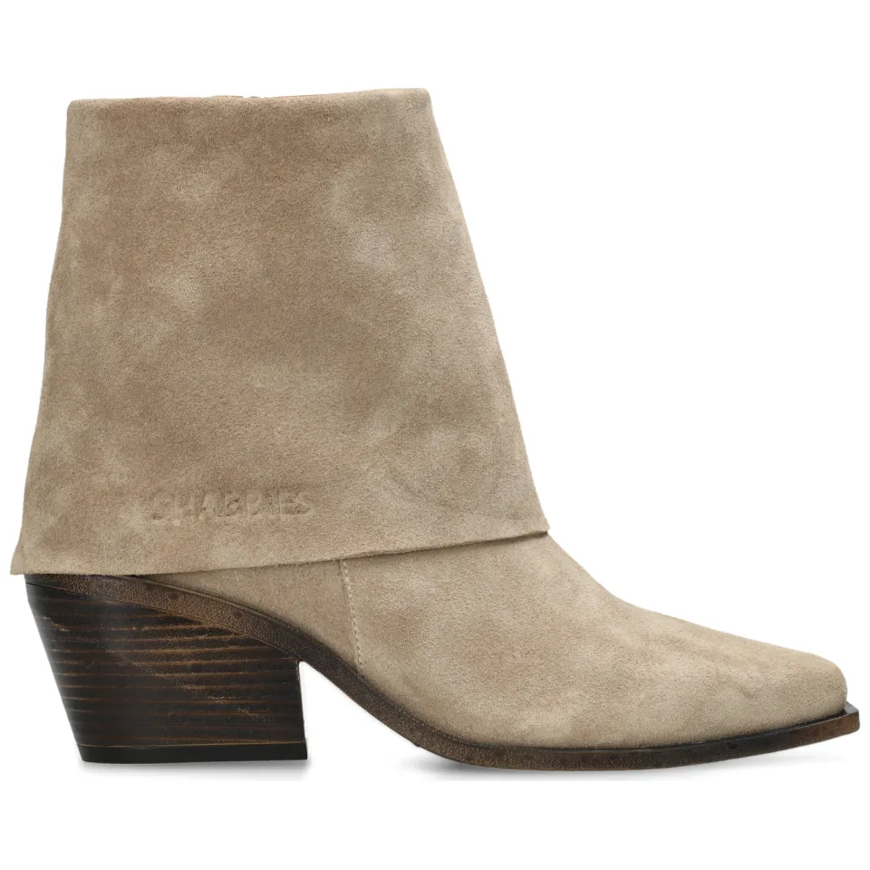 Shabbies Amsterdam Jaira Double enkellaarsjes taupe