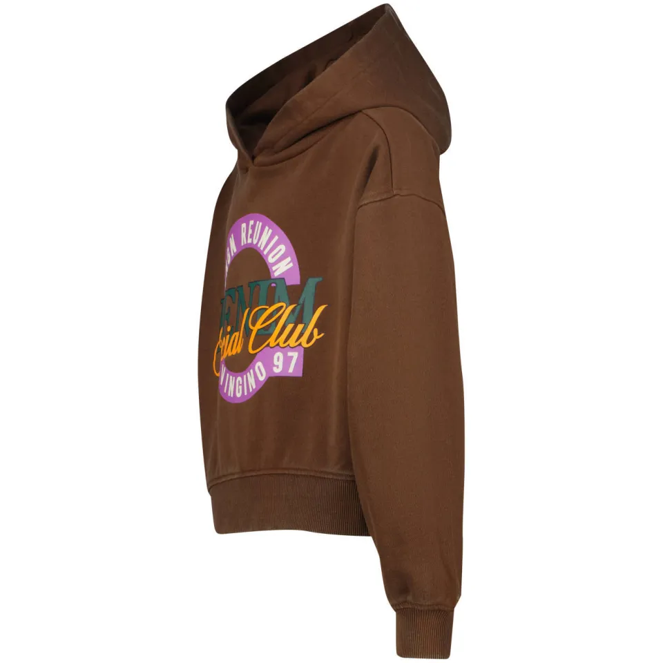 Vingino rechtvallende hoodie met print - donkerbruin, foto 4
