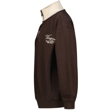 Vingino oversized sweater met tekst - donkerbruin/beige, foto 4