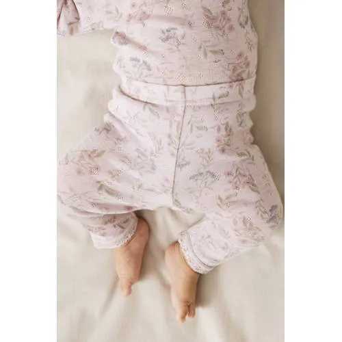 NAME IT BABY slim gebloemde legging met wol lila, foto 4