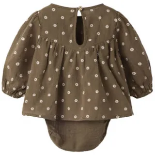 Lil' Atelier gebloemde blousetop bruin, foto 2