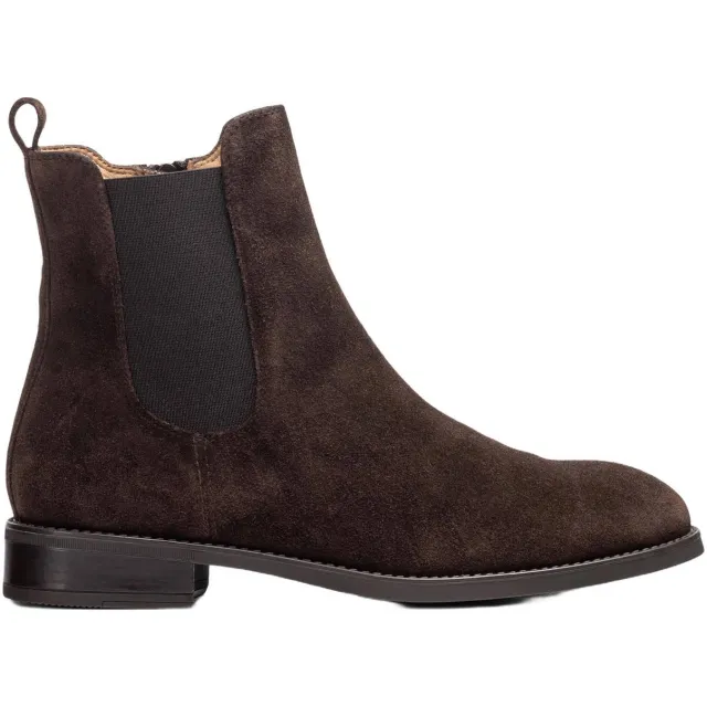 Unisa leren enkelboots - donkerbruin