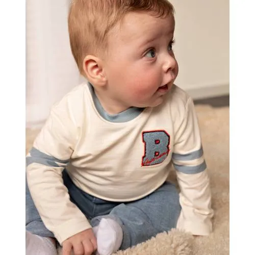 BESS gestreepte longsleeve ecru, foto 4