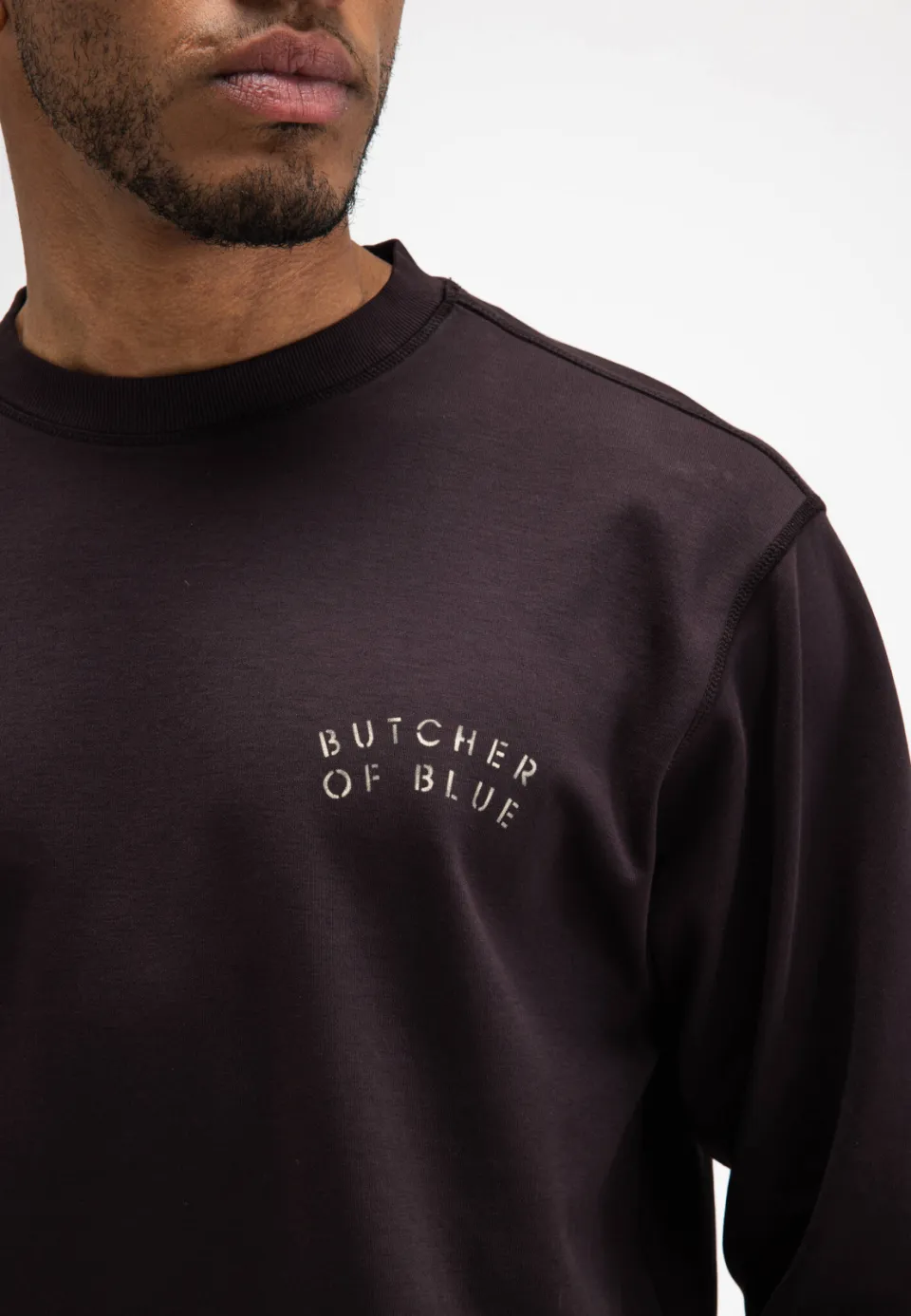 Butcher of Blue relaxed fit longsleeve met backprint en logo - topaz bruin, foto 7