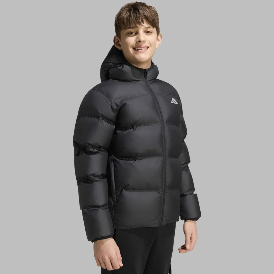 Adidas Sportswear gewatteerde jas zwart met capuchon, foto 3