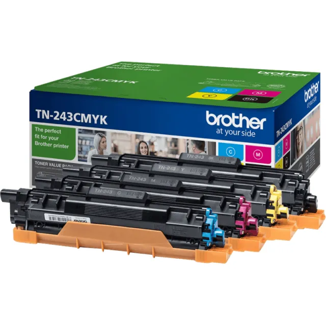 Brother TN-243CMYK tonercartridgeset cyaan