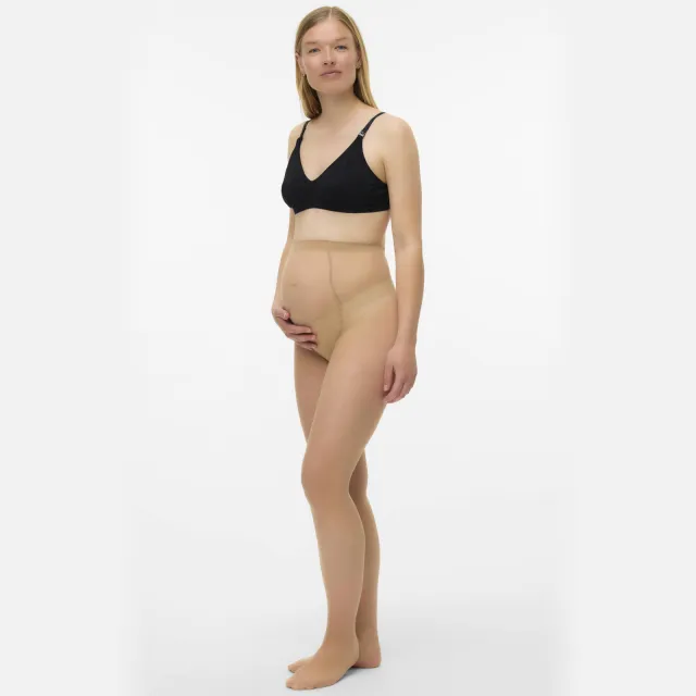 Mamalicious zwangerschapspanty beige Black-Tan