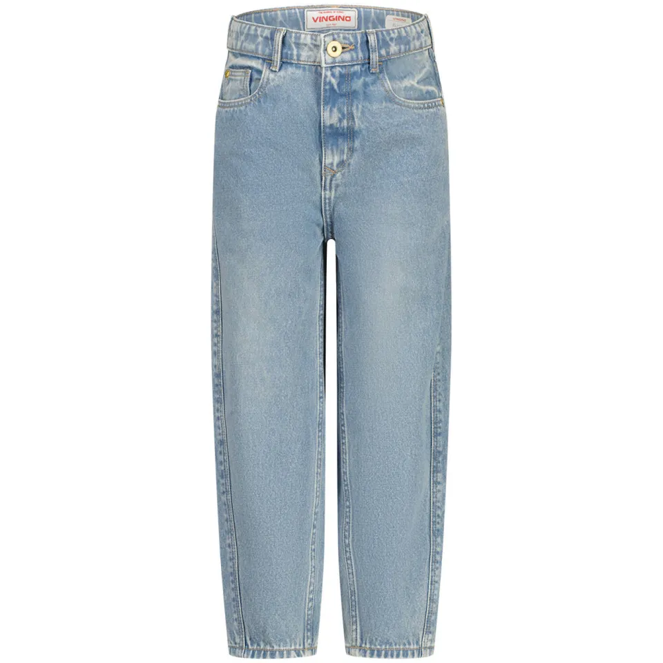 Vingino Cecilia barrel jeans lichtblauw light vintage, foto 4