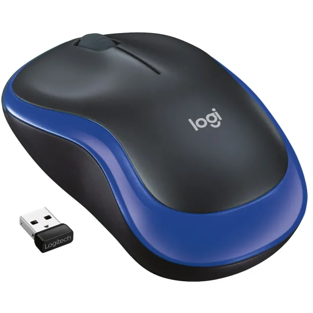 Logitech M185 draadloze muis blauw