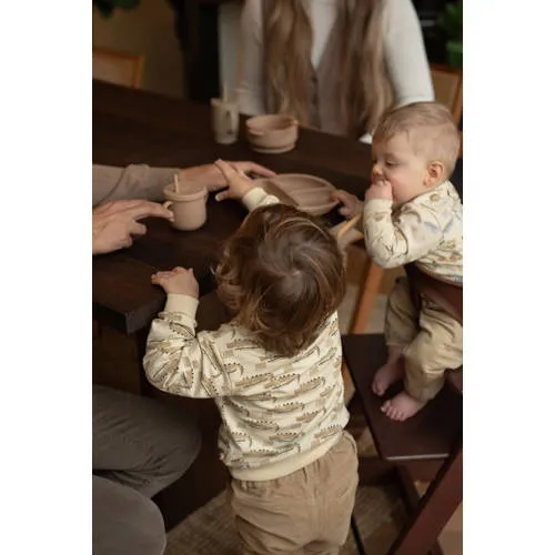 Dirkje rechtvallende sweater met print - beige, foto 4