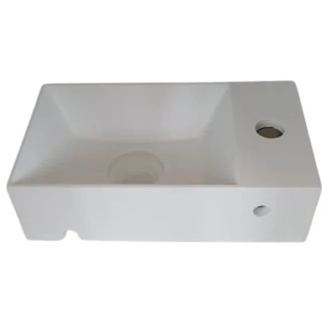 Sanimex Sardonyx opbouw wastafel rechthoekig wit