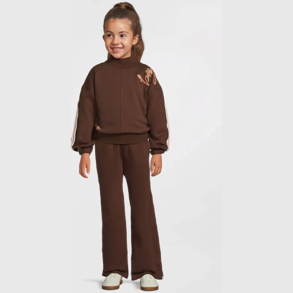 Me & My Monkey broek met streep donkerbruin