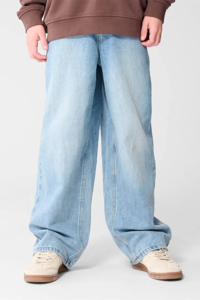 Shoeby baggy jeans light blue denim Mediumstone Blauw Denim