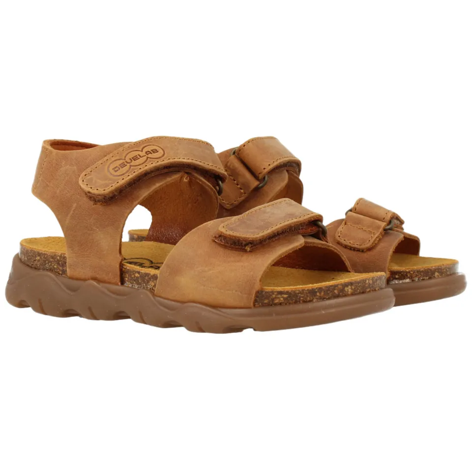 Develab leren sandalen cognac, foto 2