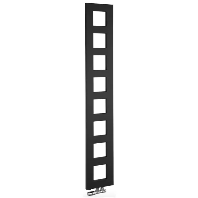 Designradiator Sapho Block 28x175 Cm Mat Zwart