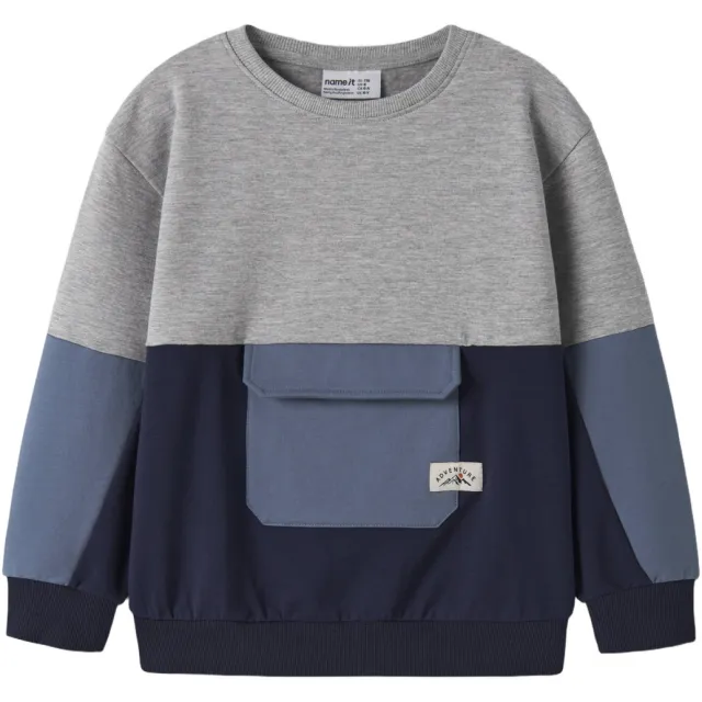 NAME IT MINI sweater - blauw/grijs