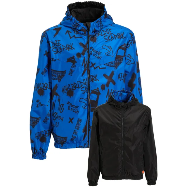 Orange Stars reversible jacket blauw