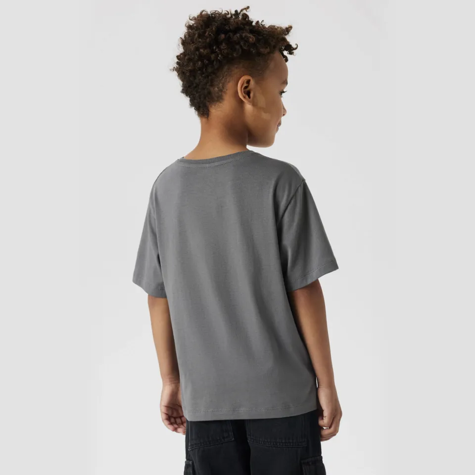 NAME IT T-shirt donkergrijs lava smoke-w. jet stream print, foto 4