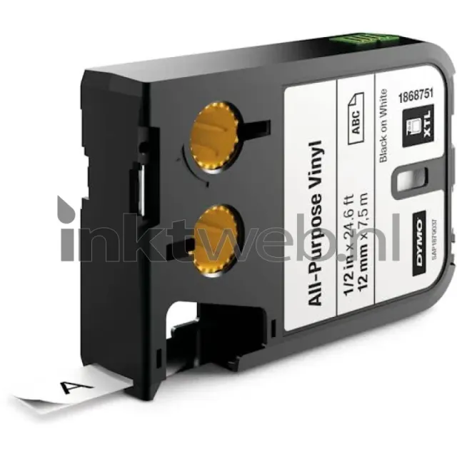 Dymo 1868751 zwart op wit breedte 12 mm