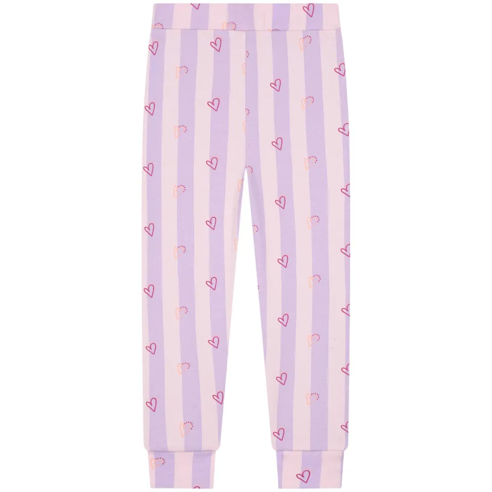 Stains&Stories gestreepte pyjama met hartjes lichtroze/lila, foto 8