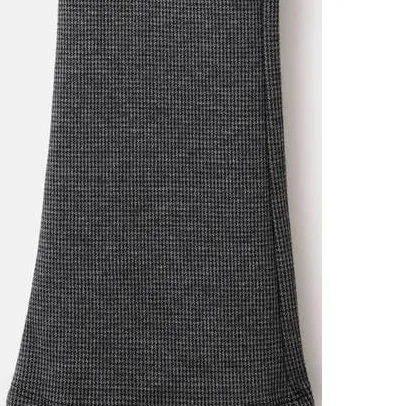 Mango flared geruite legging antraciet, foto 3
