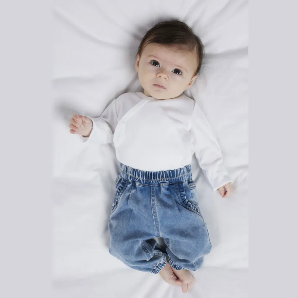NAME IT BABY NBFROSE regular fit jeans met ruches - mediumblauw Medium blue denim