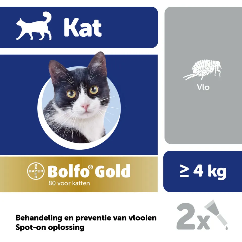 Bolfo Gold 80 vlooiendruppels voor grote kat, foto 2