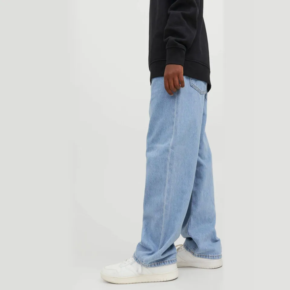 Jack & Jones JUNIOR high waist baggy fit jeans JJIALEX light blue denim, foto 4