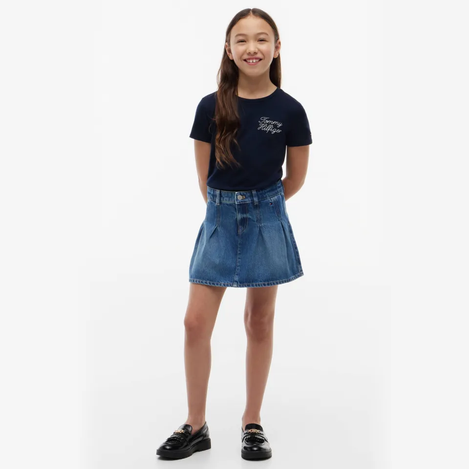 Tommy Hilfiger t-shirt donkerblauw met tekst