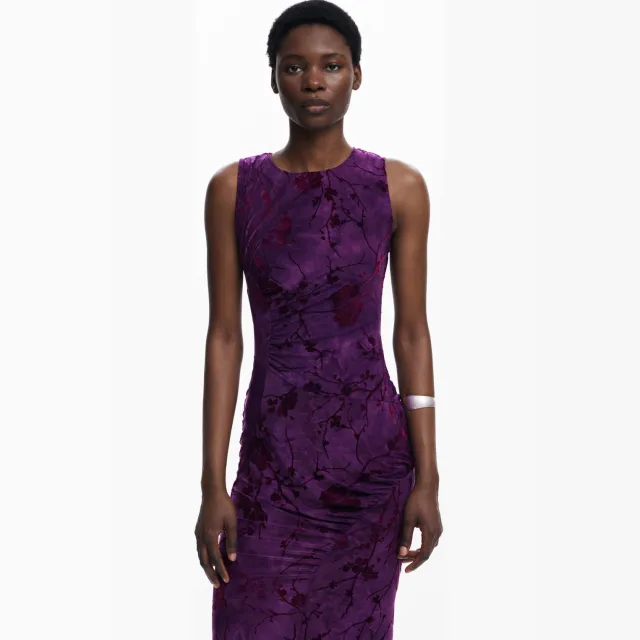 Desigual Alina midi jurk paars, foto 5