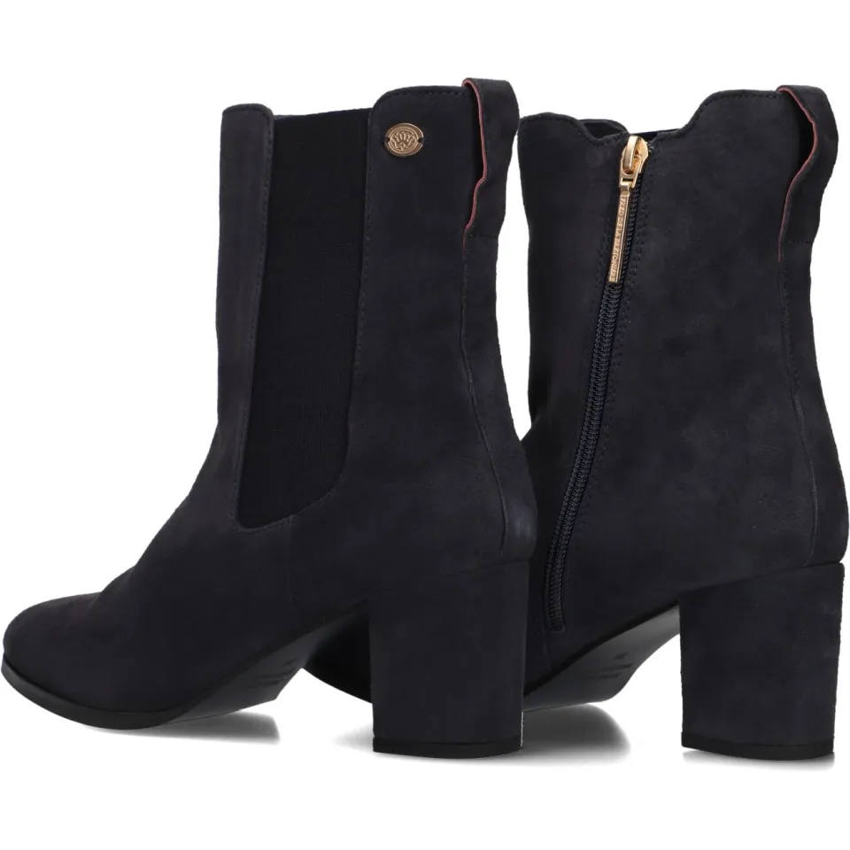 Fred de la Bretoniere Farah Chelsea leren suède chelsea boots met hak - donkerblauw, foto 5